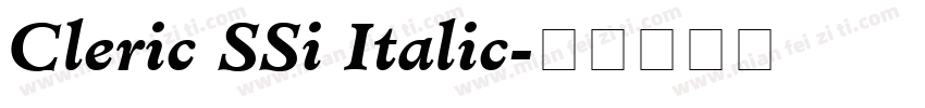 Cleric SSi Italic字体转换
